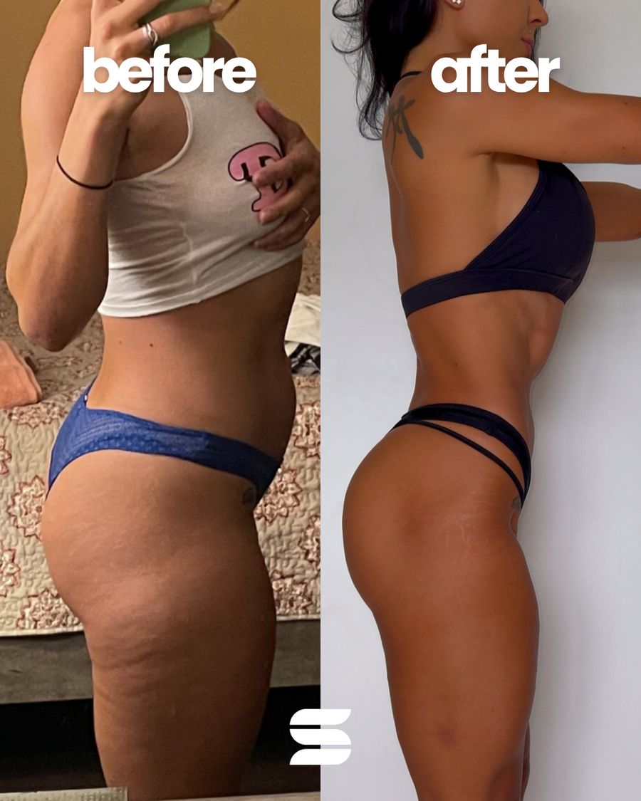 SWEATNGLOW client before and after transformation 2