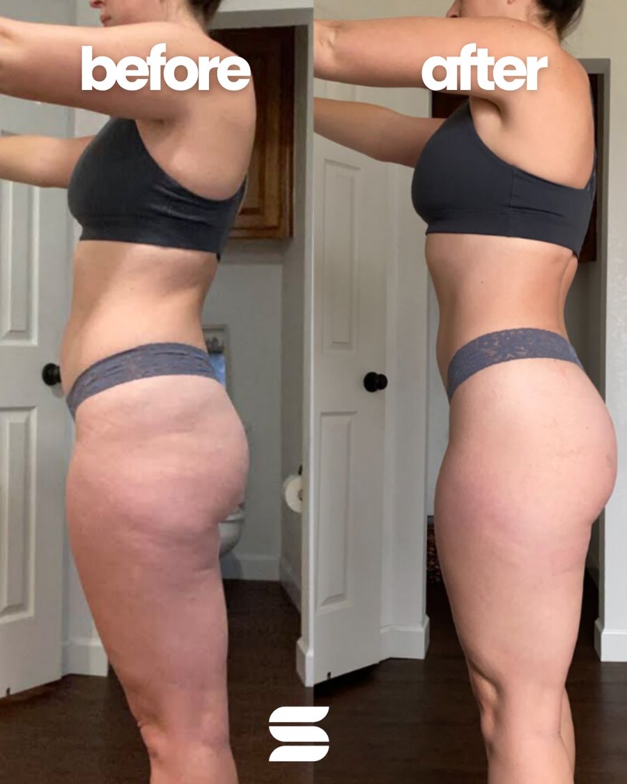 SWEATNGLOW client before and after transformation 3