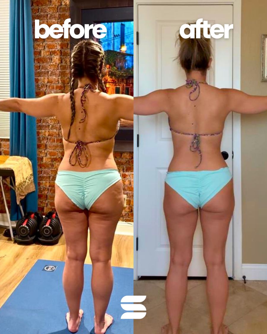 SWEATNGLOW client before and after transformation 4