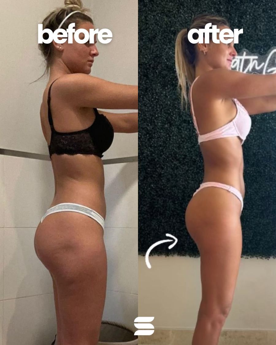 SWEATNGLOW client before and after transformation 6