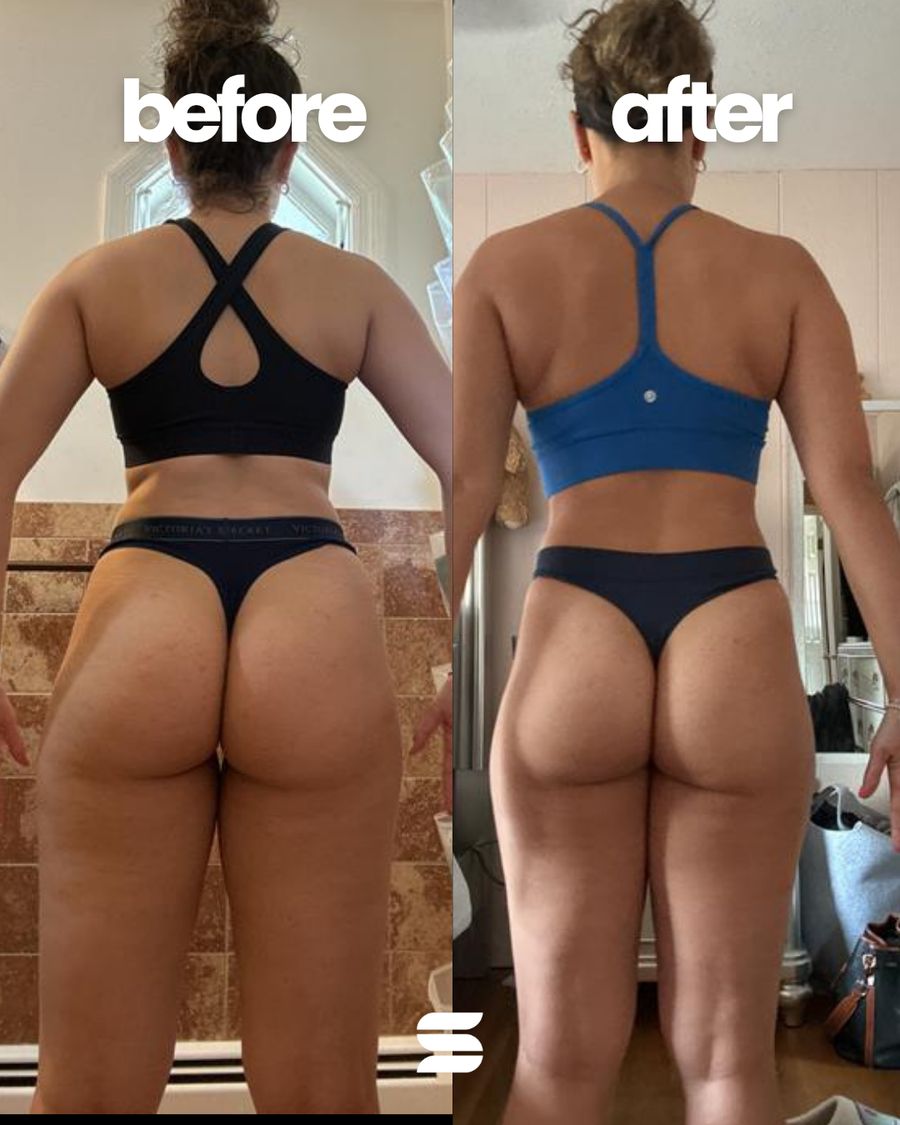 SWEATNGLOW client before and after transformation 8