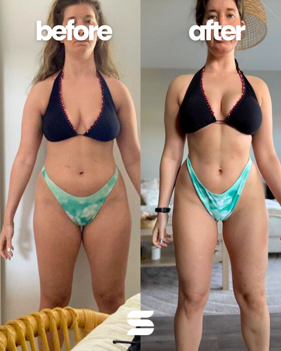 SWEATNGLOW client before and after