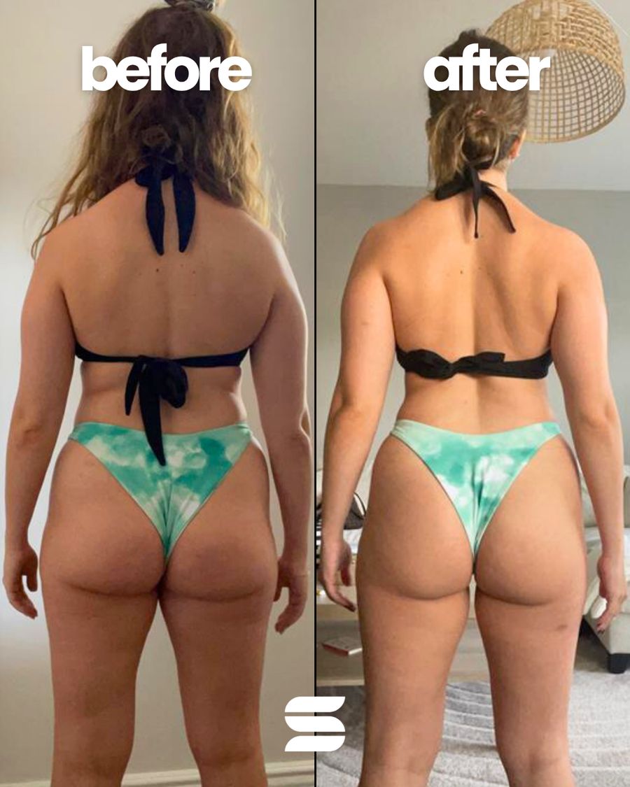 SWEATNGLOW client before and after