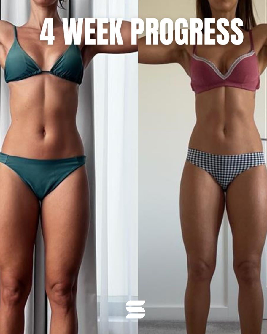 SWEATNGLOW client before and after transformation