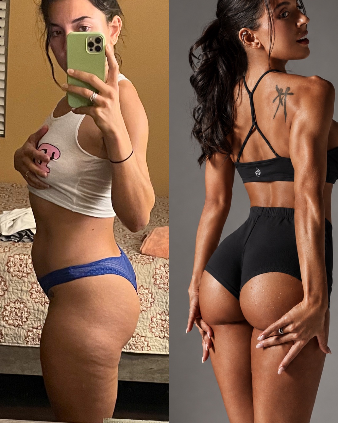 Melissa Lattari, her own before and after